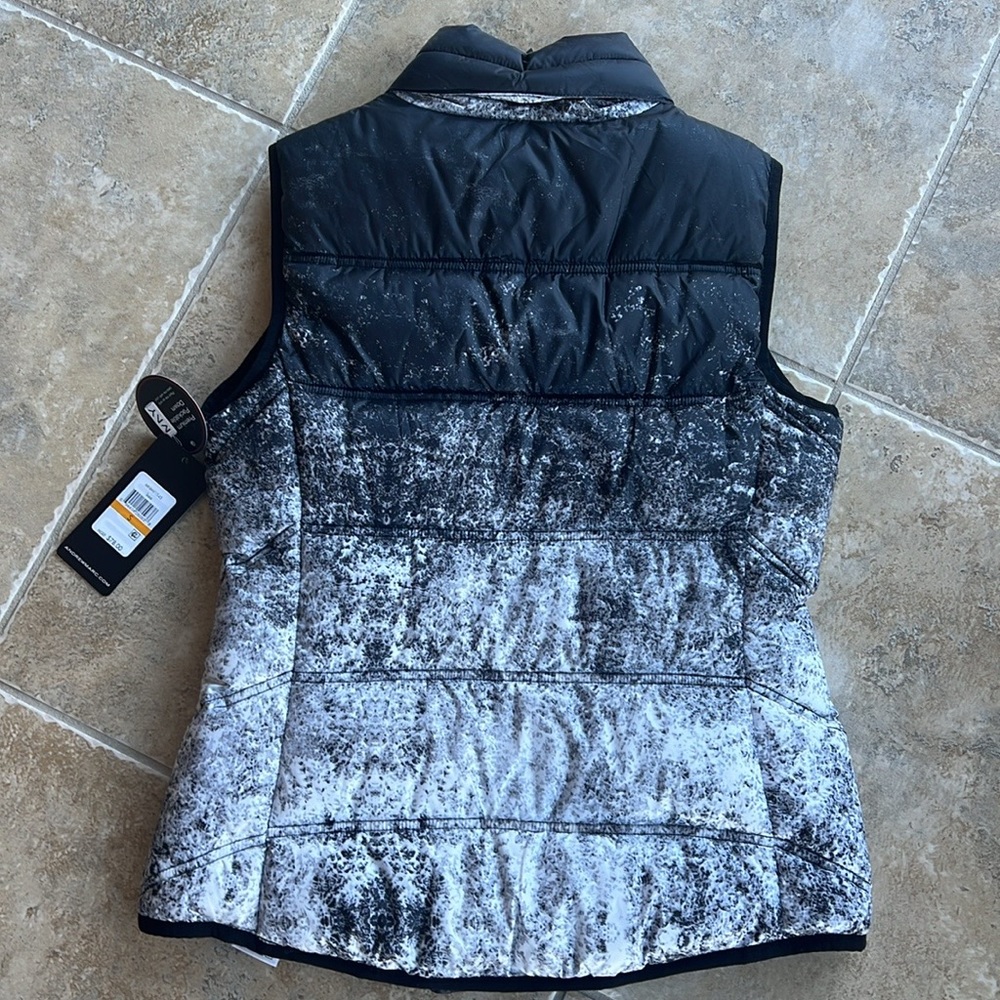 NWT Marc New York ombré two tone puffer vest hood small new black - Picture 6 of 14
